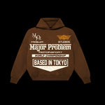 Load image into Gallery viewer, MAJORPROBLEM Raceway Hoodie — Brown