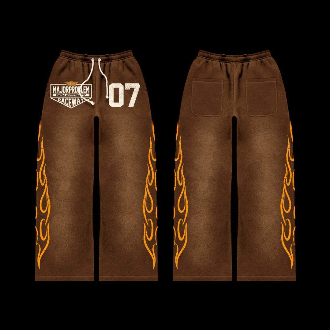 MAJORPROBLEM® Raceway Full Tracksuit – Brown (Tokyo Edition)
