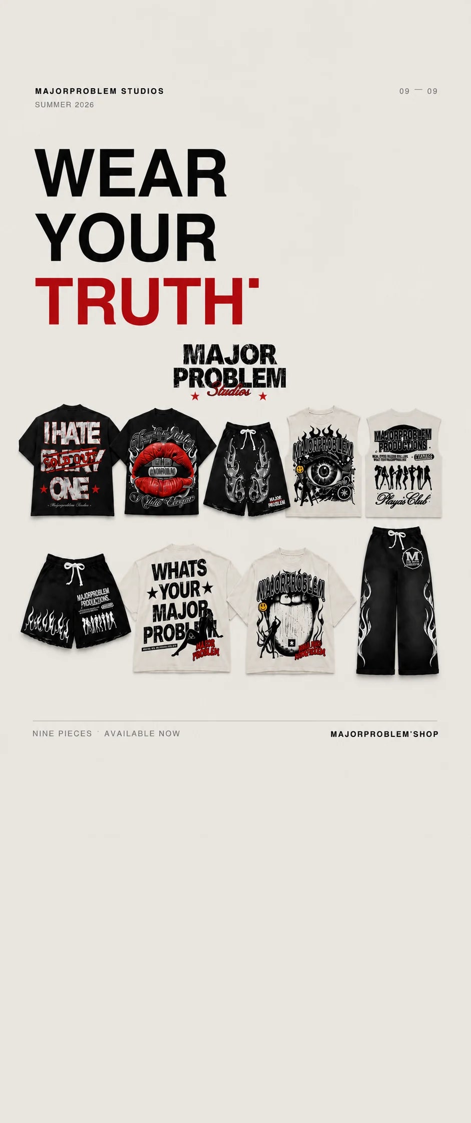 MAJORPROBLEM Studios — Wear Your Truth, Summer 2026 campaign